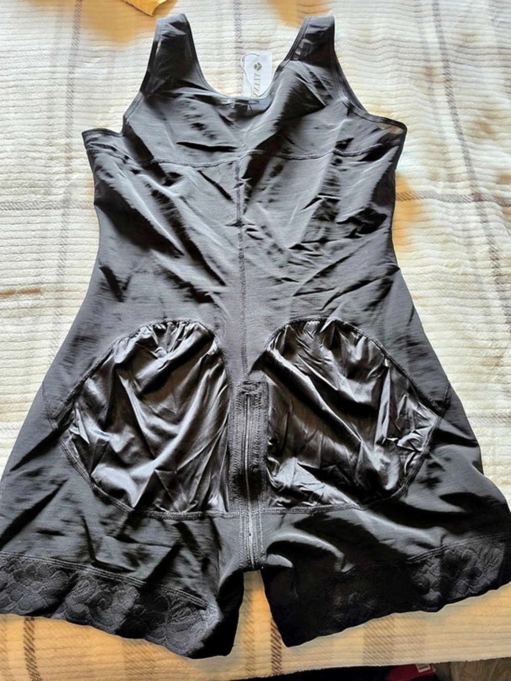 YANNA Black Shapewear Romper Size Large